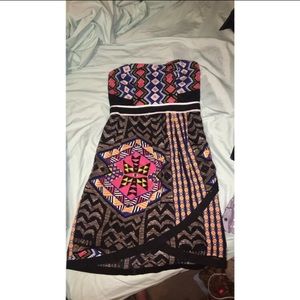 Xhilaration Strapless Multicolored Dress